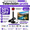 Antena Digital 4K Magnética | +1200 Canales Sin Pagar Mensualidades [Copa Mundial, ESPN, HBO+, Canales para Adultos (+18) y mucho más] 📺🔥