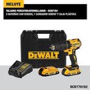 Kit Taladro Inalámbrico DeWALT Premium con 2 Baterías, Accesorios y Maleta Profesional