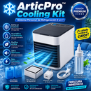 ArticPro™ Cooling Kit | Aire Acondicionado Portátil 5 en 1 | Enfría, Humidifica y Refresca al Instante