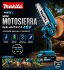 Motosierra Portátil Inalámbrica Makita® 48V con 2 Baterías y Accesorios