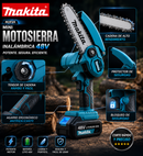 Motosierra Portátil Inalámbrica Makita® 48V con 2 Baterías y Accesorios