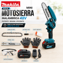 Motosierra Portátil Inalámbrica Makita® 48V con 2 Baterías y Accesorios