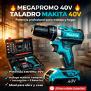 Taladro Atornillador de Impacto Inalámbrico Makita® 40V con 2 Baterías, Maletín y 24 Accesorios