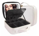 Maletin Organizador de Maquillaje con Espejo Luz Led